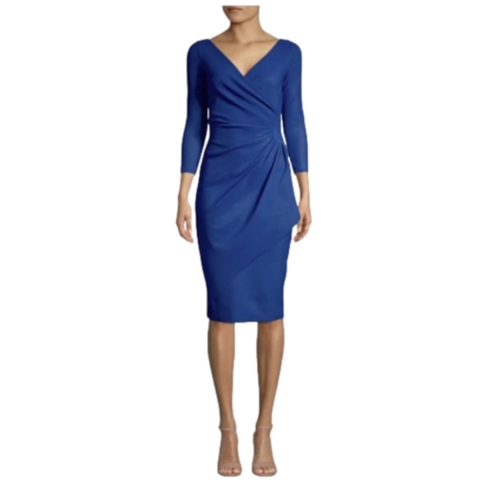 CHIARA BONI LA PETITE ROBE Florian Side Ruffle Dress Size 12